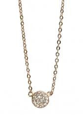 Classic Pave Circle Necklaces - Onyx and Blush
 - 8