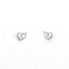 Open Hearts with CZ - Onyx and Blush
 - 2