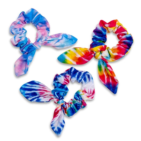 Tie Dye Velvet Knot Scrunchies (various)