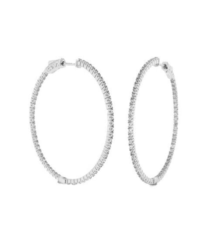 Large Pave In/Out Hoops - Onyx and Blush
 - 1