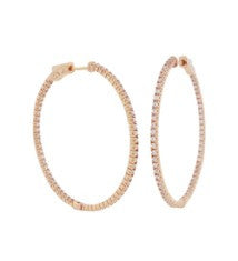 Small Pave In/Out Hoops - Onyx and Blush
 - 1