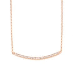 Classic Pave Bar Necklace - Onyx and Blush
 - 1