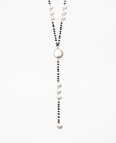 Pearls and Crystals Lariat
