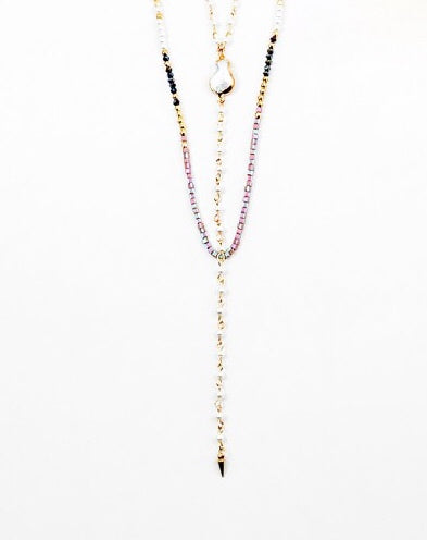 Pearl and Bead Lariat