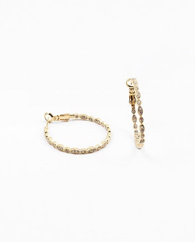 Braided Pave In/Out Hoops