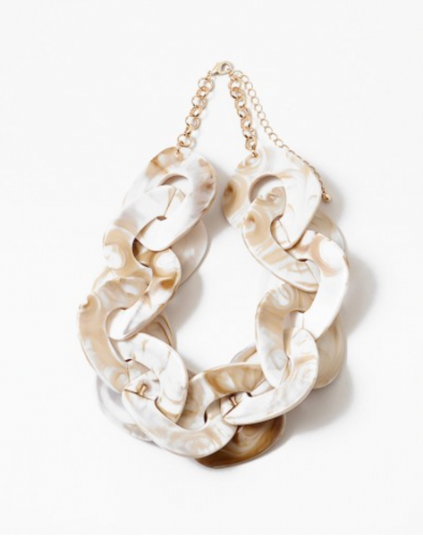 Ivory Resin Link Necklace