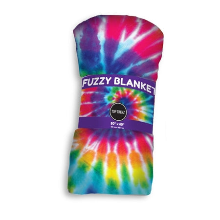 Tie Dye Fuzzy Throw Blanket